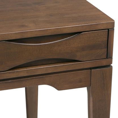 Harper - Handcrafted Desk, dark wood finish with curved drawer front on Tampa Home & Garden Store