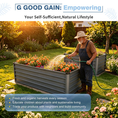 Sturdy Outdoor Garden Bed and Coated Steel Frame