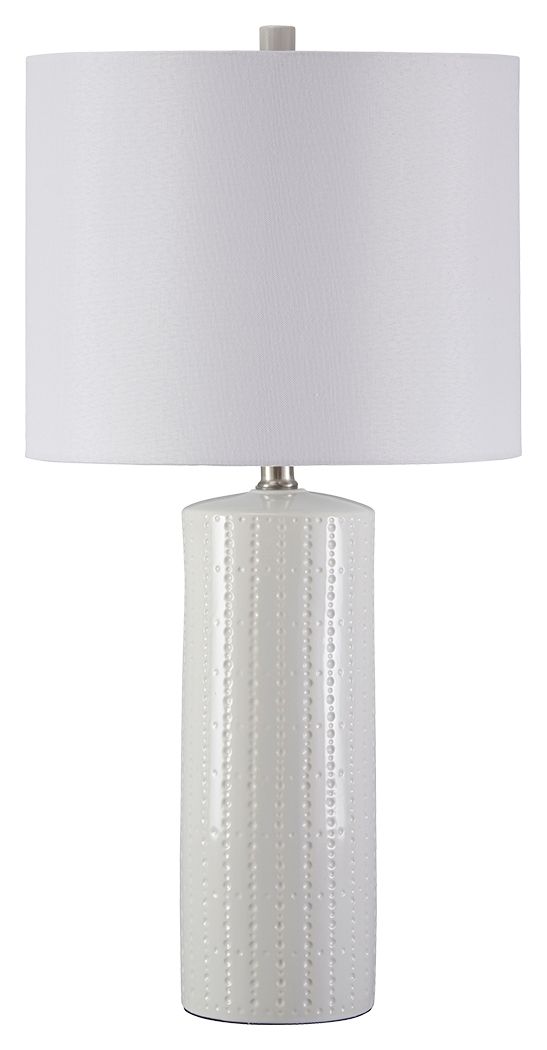 Steuben Ceramic Table Lamp Set of 2 White