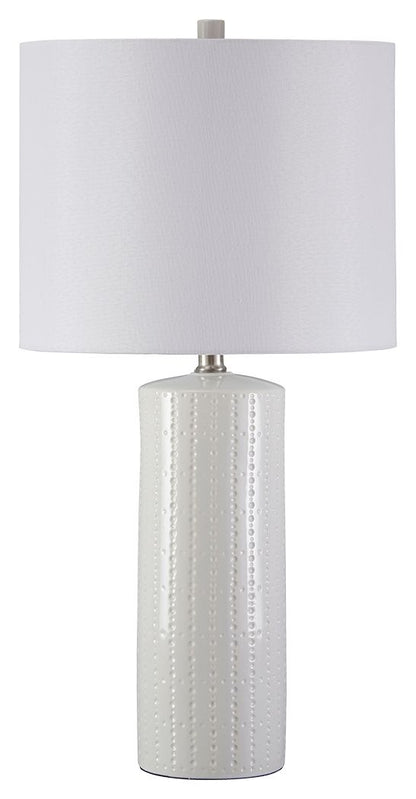 Steuben Ceramic Table Lamp Set of 2 White