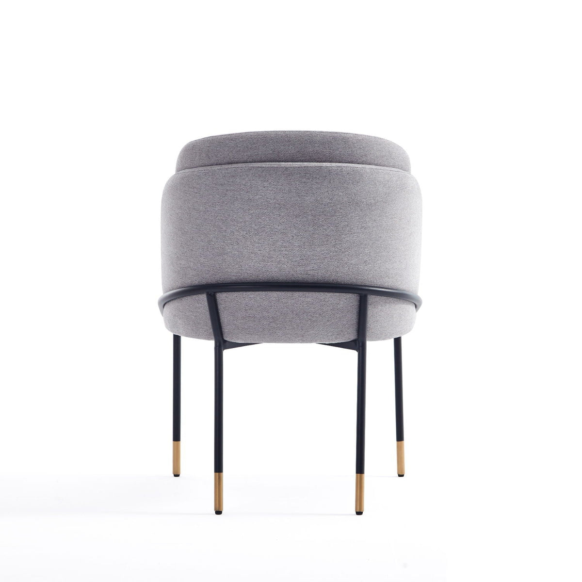 Flor dining chair with gray twill upholstery and black metal legs by HouseOfZazla on Tampa Home & Garden Store