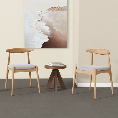 Elegant Dining Chairs Set of 2 with ergonomic backrest and cushions, wooden frame HouseOfZazla on Tampa Home & Garden Store