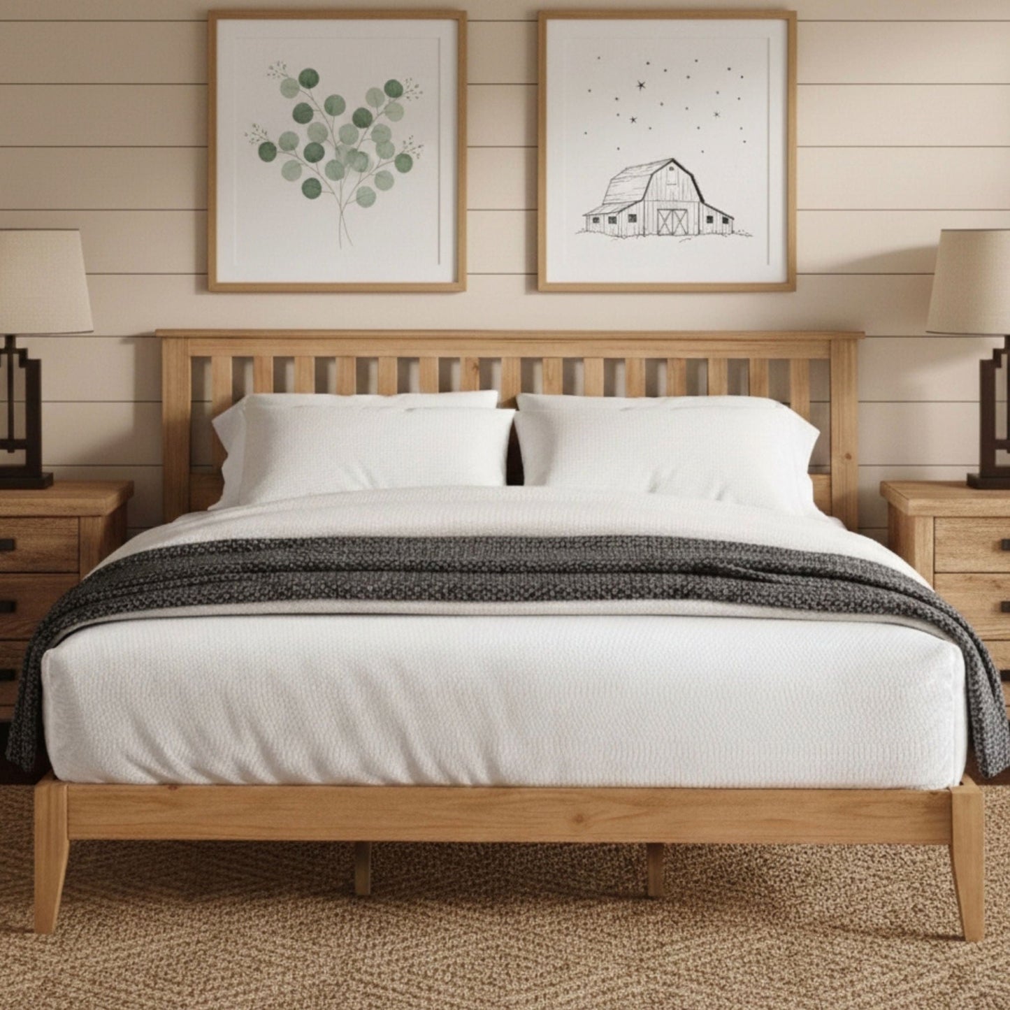 Malinda Mission Style Panel Bed And Slats