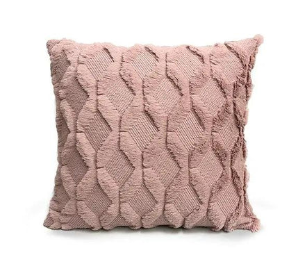 Plush Solid Color Sofa Pillowcase for Living Room