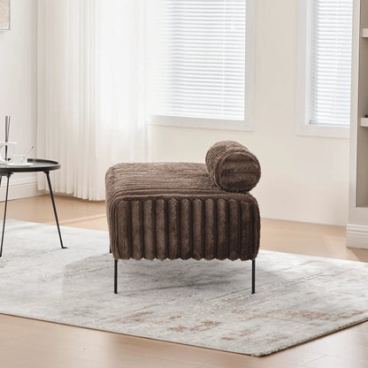 Mini Loveseat With Adjustable Backrest and Fur