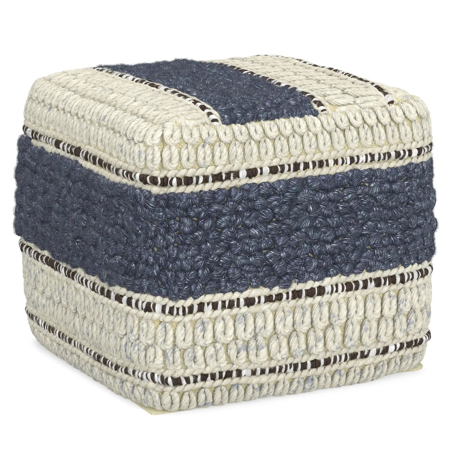 Grady Handcrafted Square Pouf for Living Room
