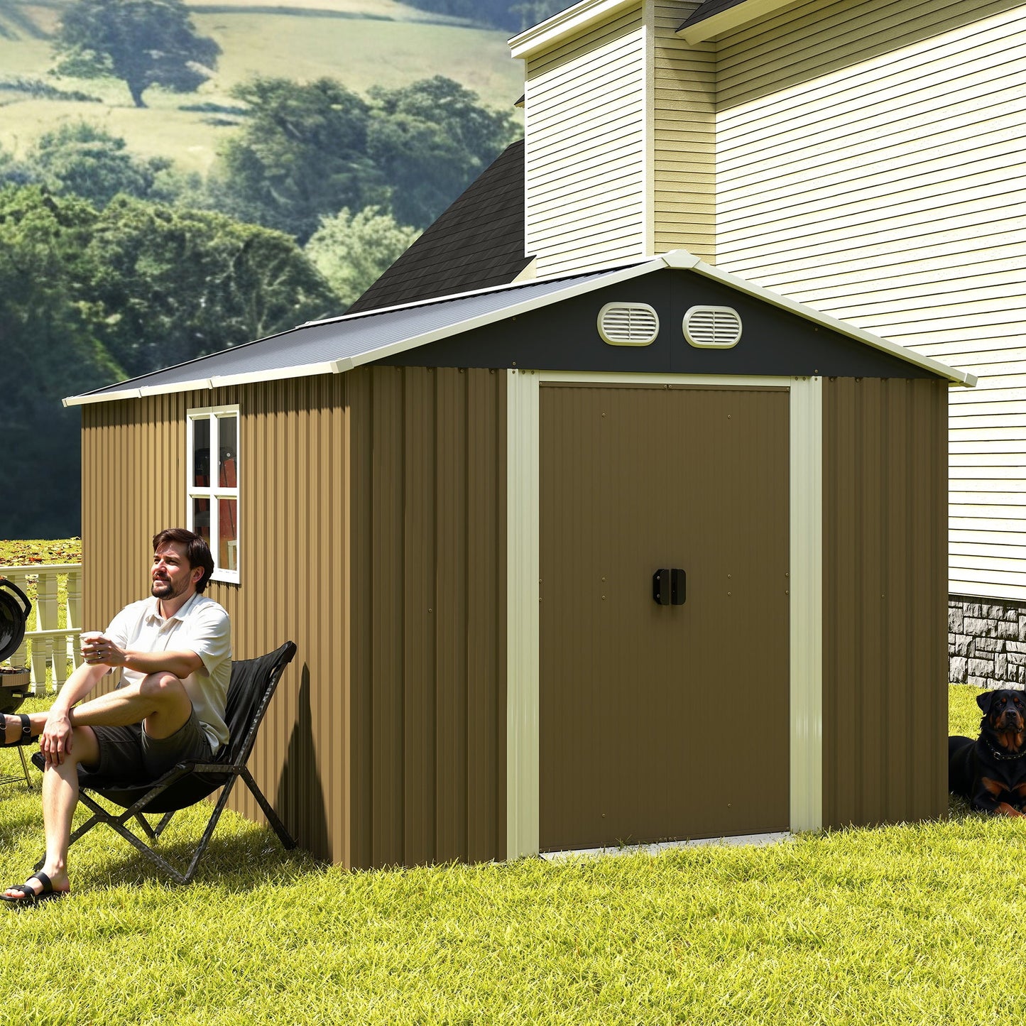 Campcraft 8x12 Outdoor Metal Storage Shed
