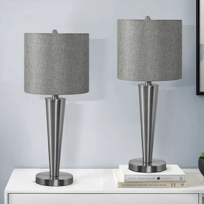 Contemporary Table Lamps with USB Port Set of 2