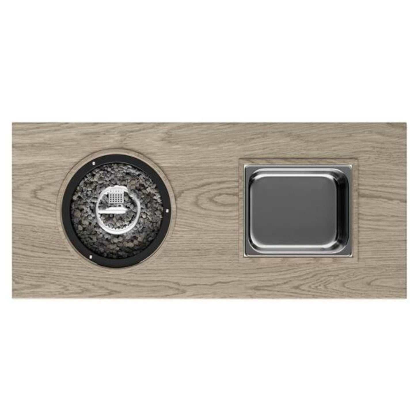 Outdoor Propane Fire Pit and Ice Bucket Table