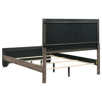 Panel Bed Oatfield by HouseOfZazla with dark panels and rustic wood frame on Tampa Bay on Tampa Home & Garden Store