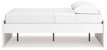 Onita platform bed in white with frame and metal legs, storage bed by Unique Piece Furniture on Tampa Home & Garden Store