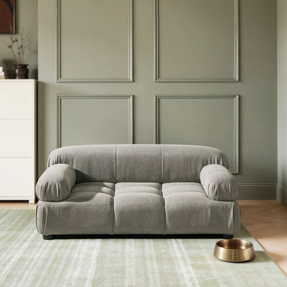Marcel Upholstered Modern Pet Bed Uptown Gray Velvet for small to medium dogs or cats on Tampa Home & Garden Store