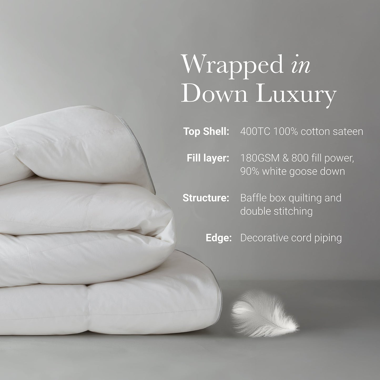 White King/Cal King cotton shell comforter by HouseOfZazla with visible stitching edge on Tampa Home & Garden Store