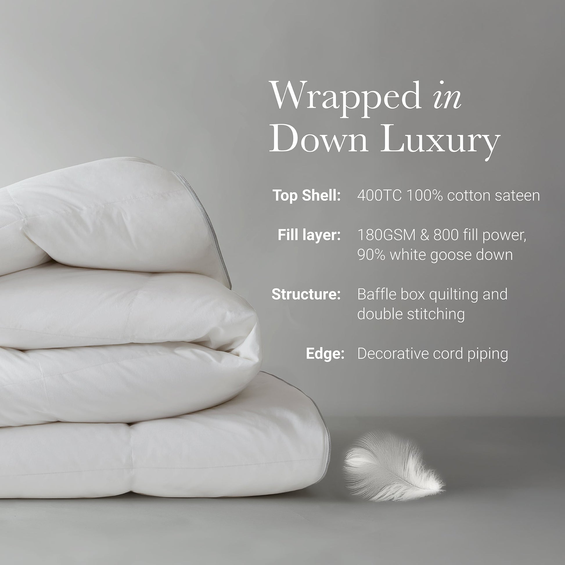 White King/Cal King cotton shell comforter by HouseOfZazla with visible stitching edge on Tampa Home & Garden Store