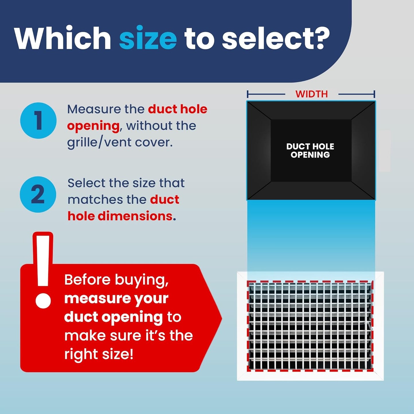 AC Register Vent Cover 14x10 Inch adjustable aluminum HVAC grille HouseOfZazla infographic on Tampa Home & Garden Store