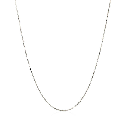 14k white gold classic box chain necklace, 0.45mm, by Bids.com on Tampa Home & Garden Store