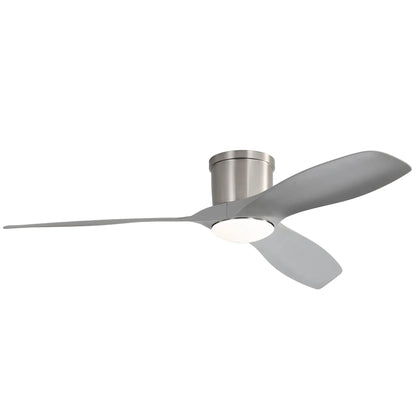 Flush Mount Ceiling Fan with Dimmable Led Light