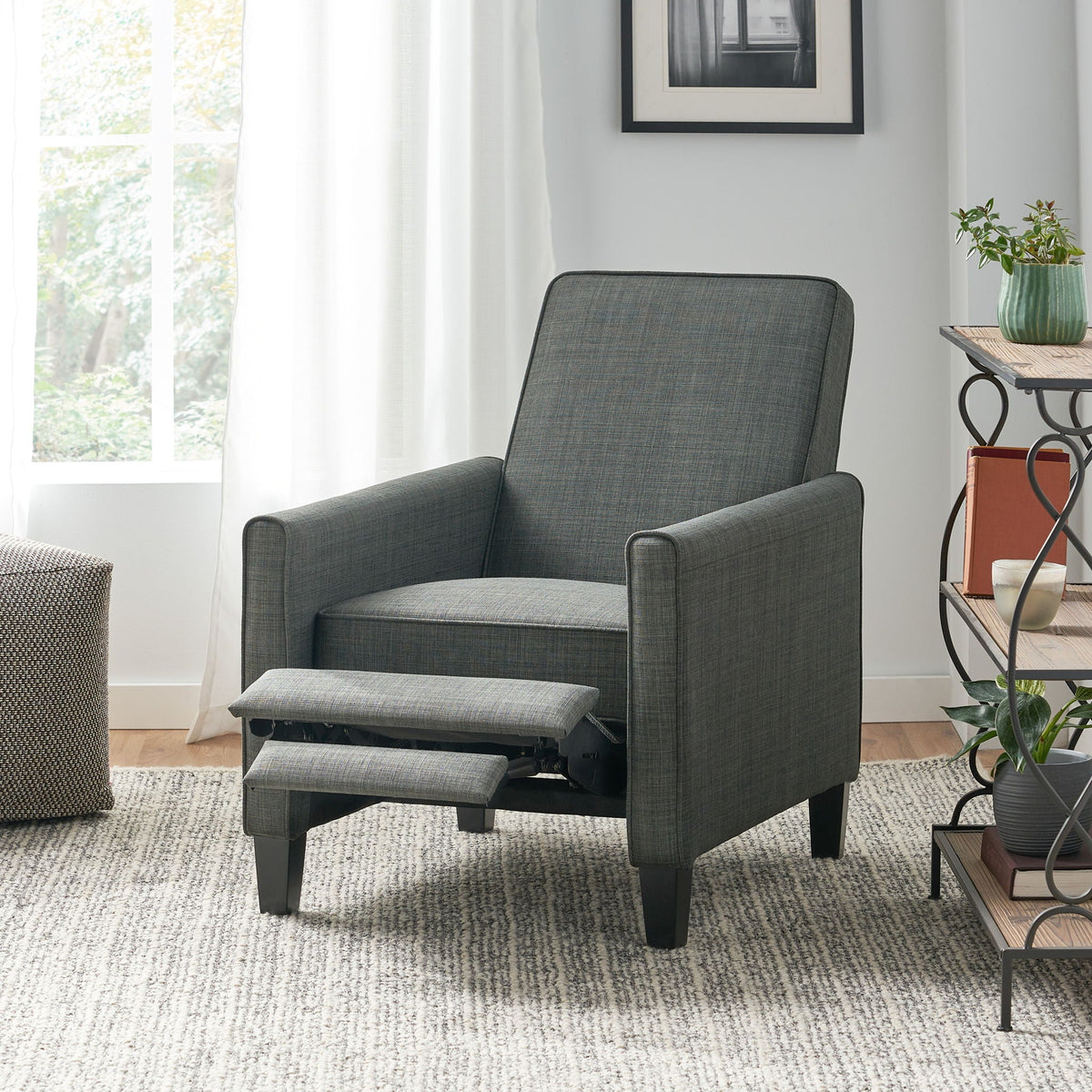 Upholstered Push Back Recliner Chair and Lounge