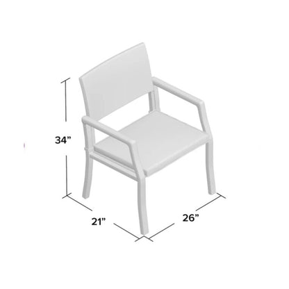 Outdoor wicker dining chairs set of 2 with water resistant cushions white/brown on Tampa Home & Garden Store