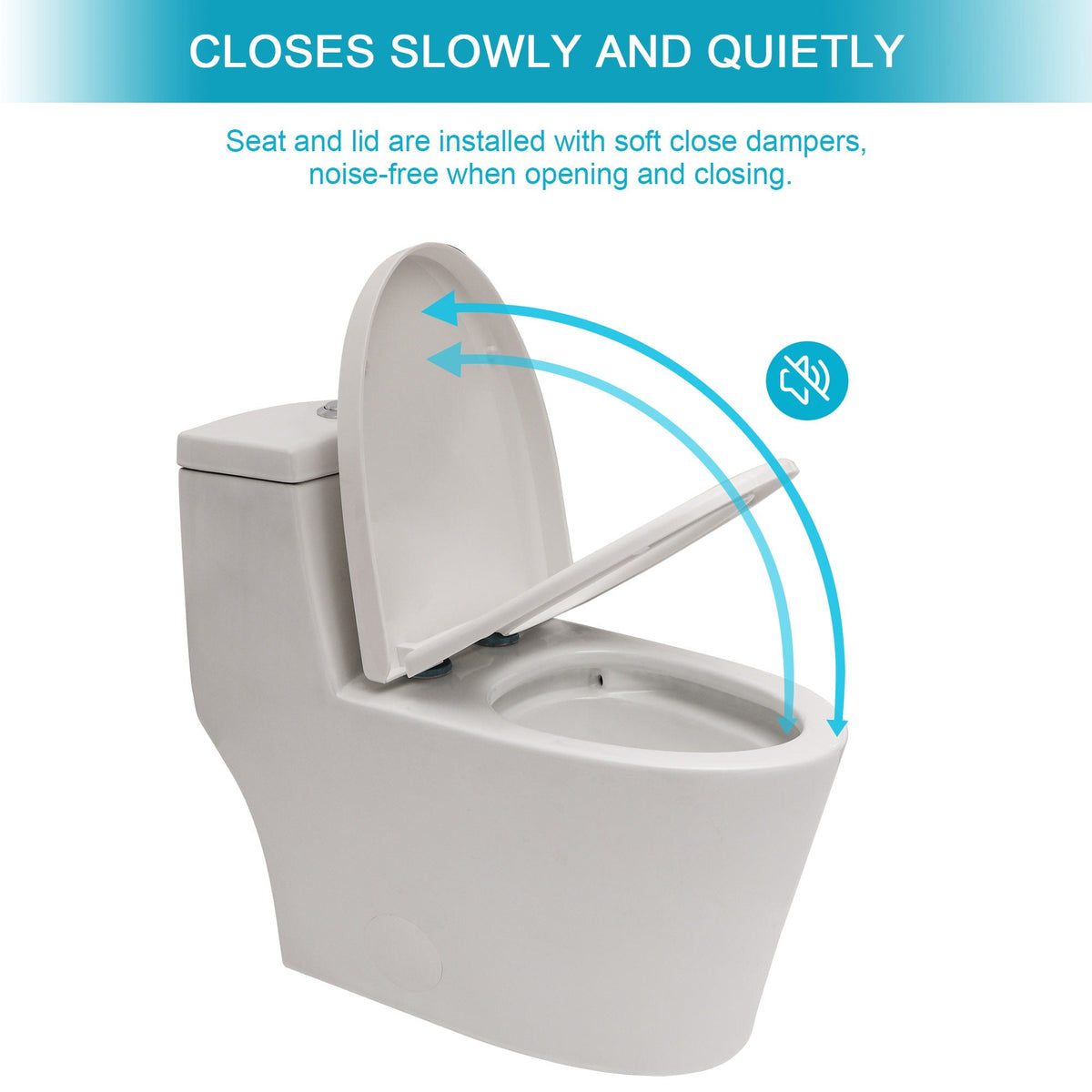 Dual Flush 1-Piece Toilet with soft closing seat white by HouseOfZazla on Tampa Home & Garden Store