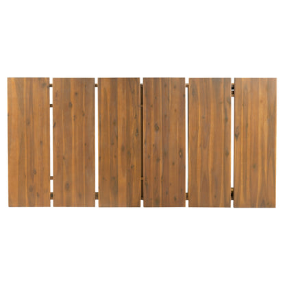 Teak Finish Acacia Wood Outdoor Chaise Lounge