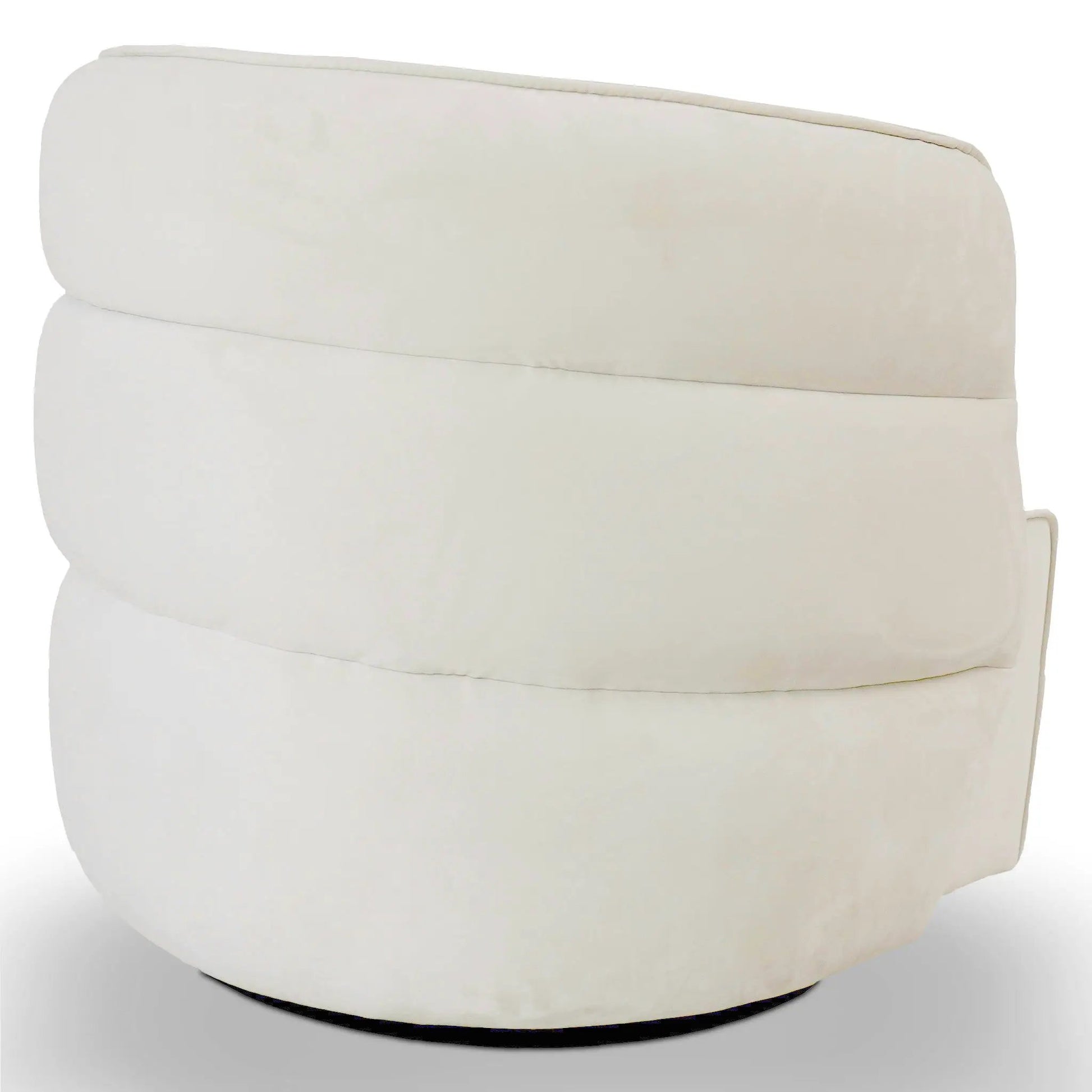 Walden Stylish Swivel Chair white fabric upholstery Unique Piece Furniture on Tampa Home & Garden Store