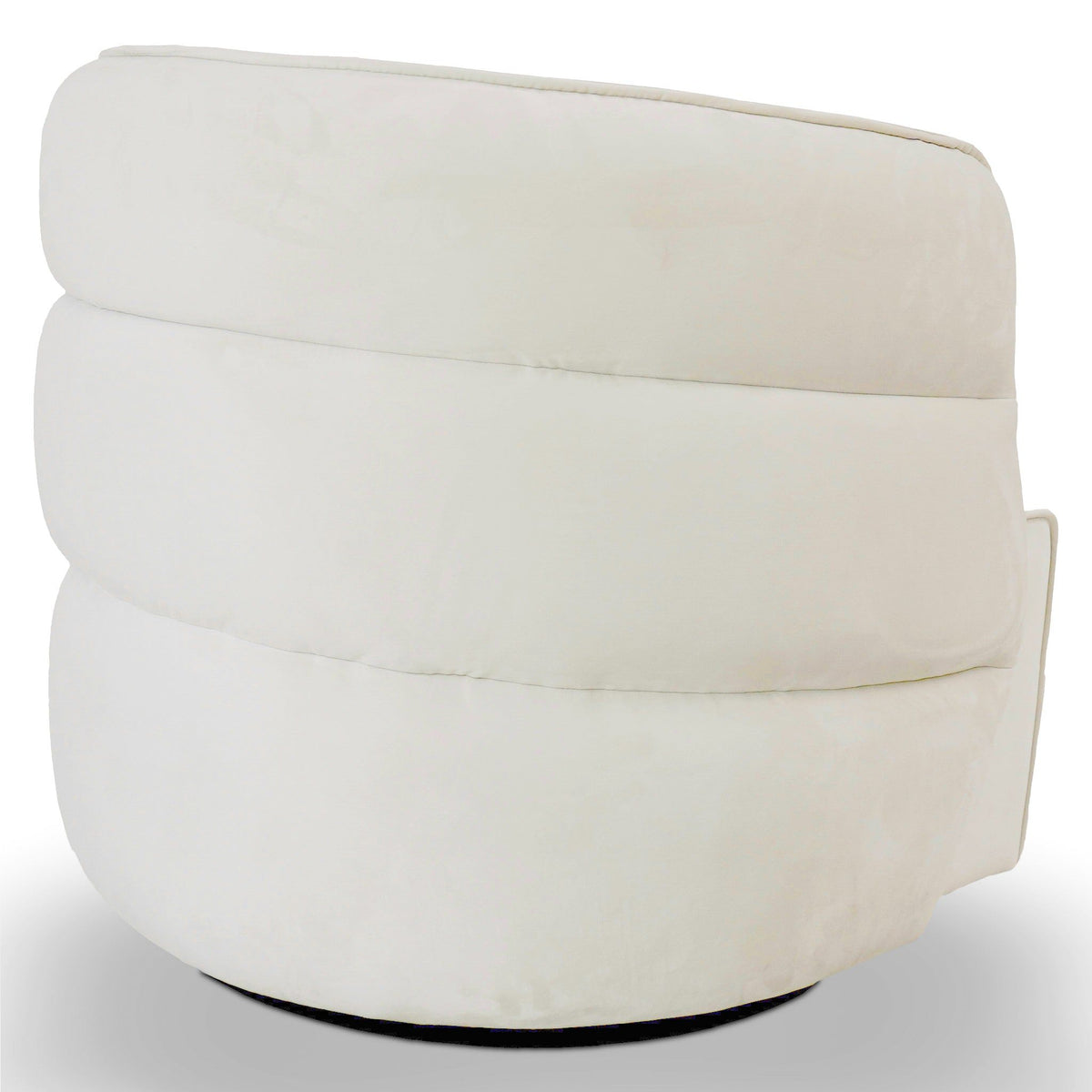 Walden swivel armchair cream fabric with integrated armrests HouseOfZazla on Tampa Home & Garden Store