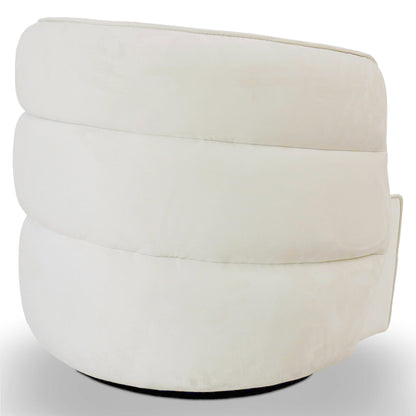 Walden swivel armchair cream fabric with integrated armrests HouseOfZazla on Tampa Home & Garden Store