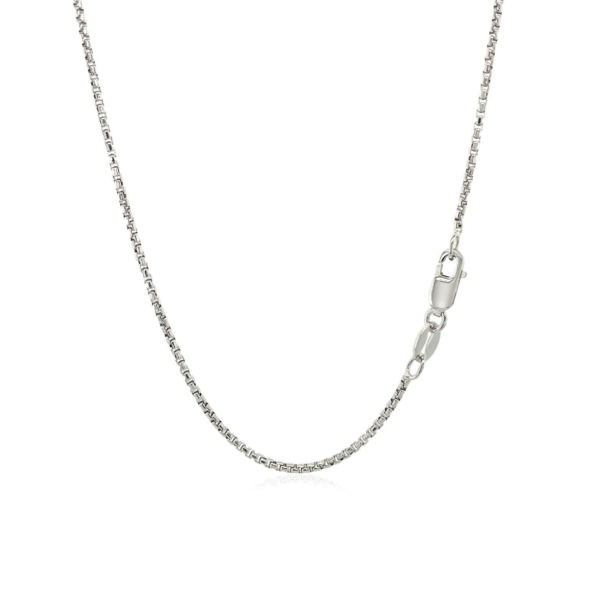 Necklace 14k white gold round box chain 1.35 mm with lobster clasp by Bids.com on Tampa Home & Garden Store