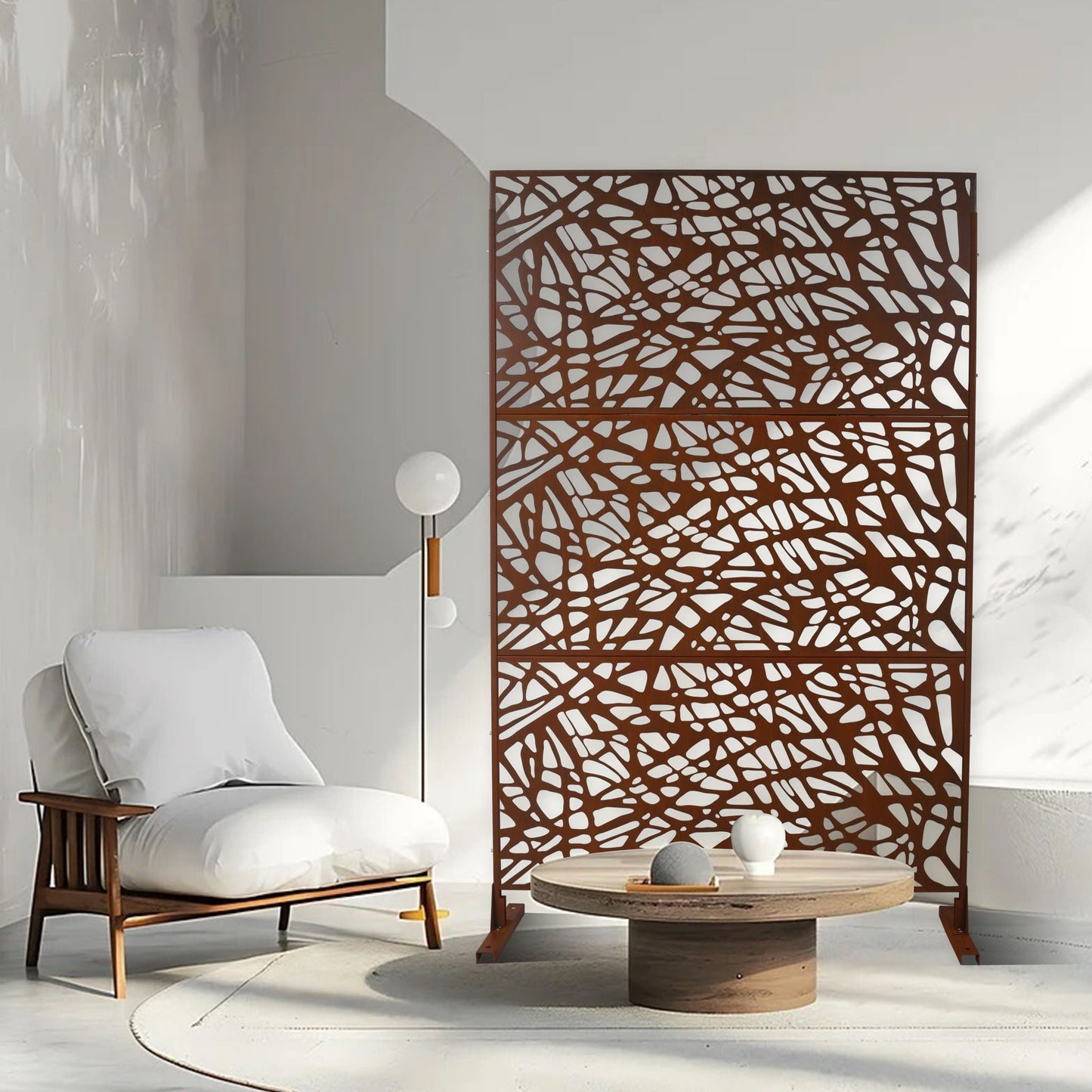 Freestanding Decorative Privacy Screen for Patio