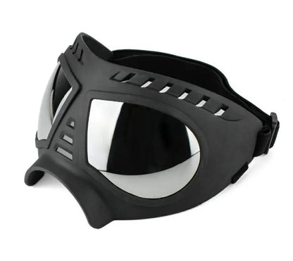 Pet goggles helmet-style eyewear with adjustable strap and reflective lenses FLIPSTYLEZLLC on Tampa Home & Garden Store