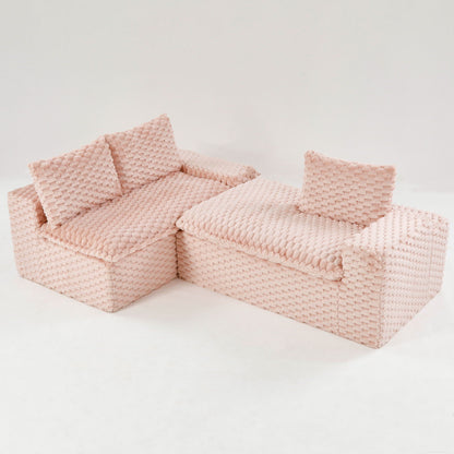 Modular Convertible Sofa and Twin Chaise Lounge