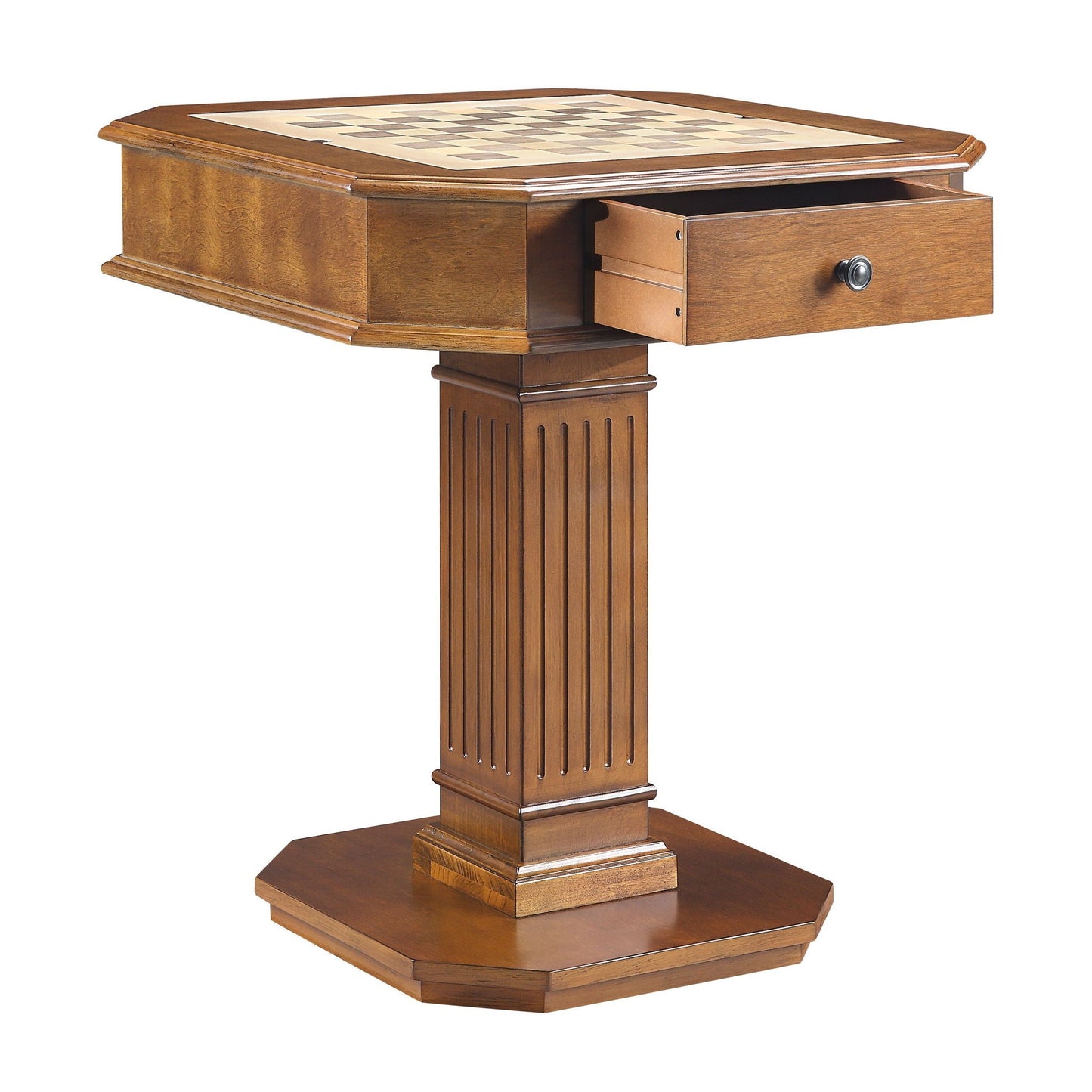 Galini Compact Game Table and Walnut Finish