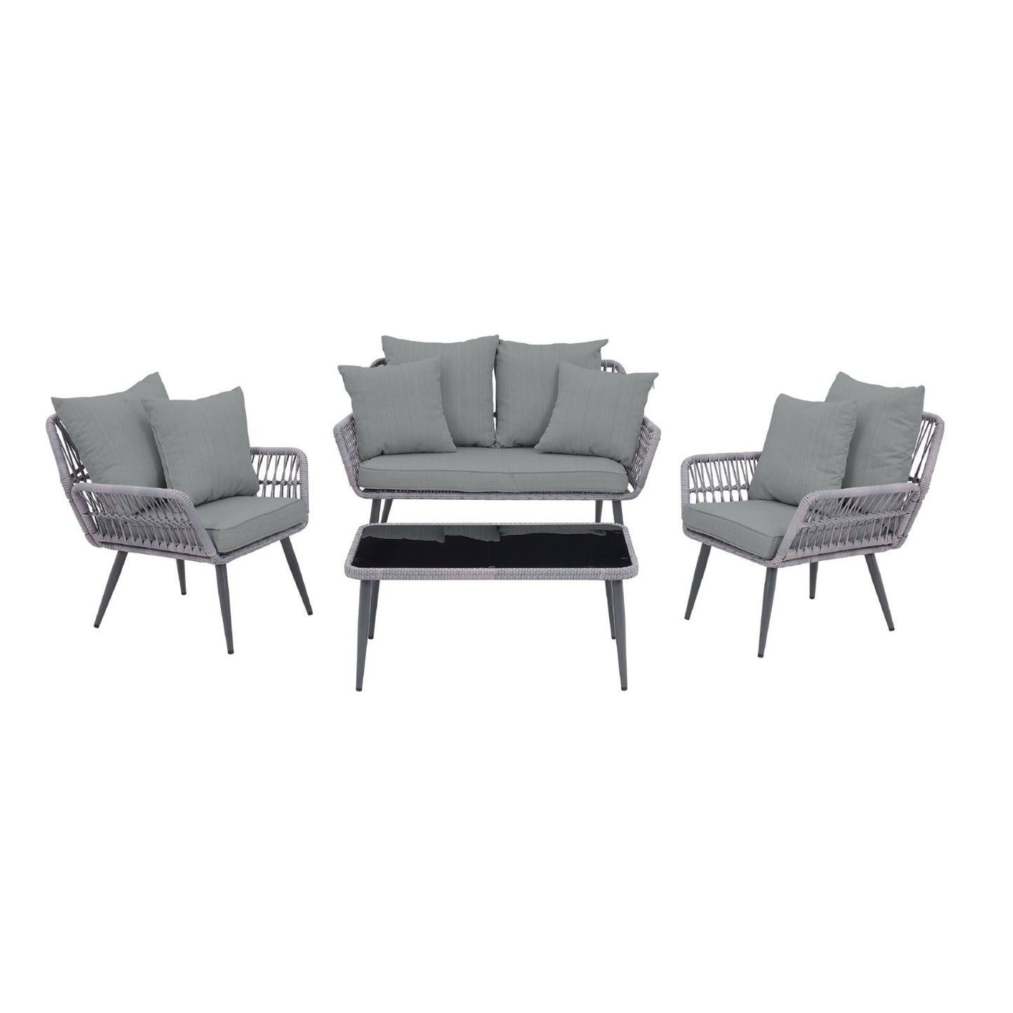 the Portofino Four Piece Outdoor Lounge Set