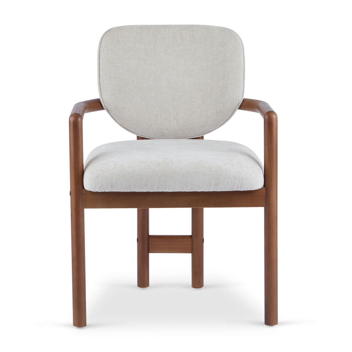 Upholstered Arm Dining Chairs (set of 2), beige fabric with wooden legs HouseOfZazla on Tampa Home & Garden Store