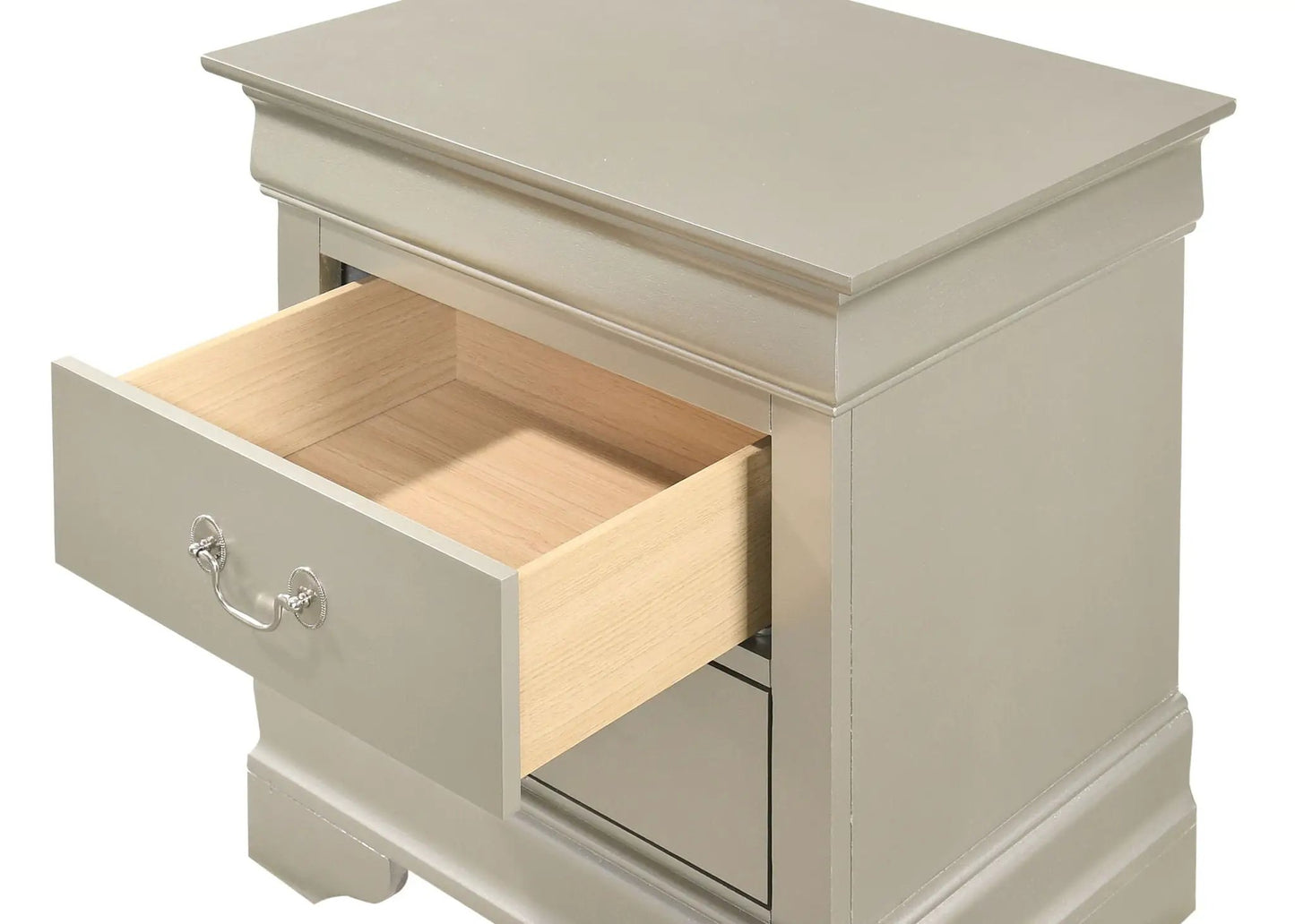 Traditional Nightstand Carved Bases and Curves