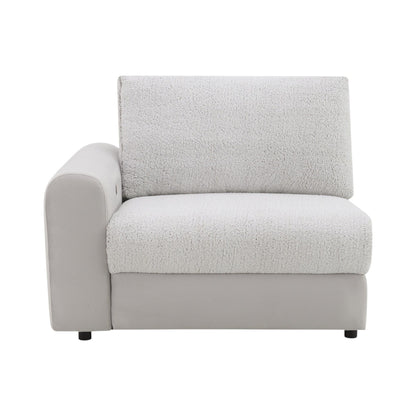 Tarrance modular power recliner sectional gray boucle with armrest base by HouseOfZazla on Tampa Home & Garden Store