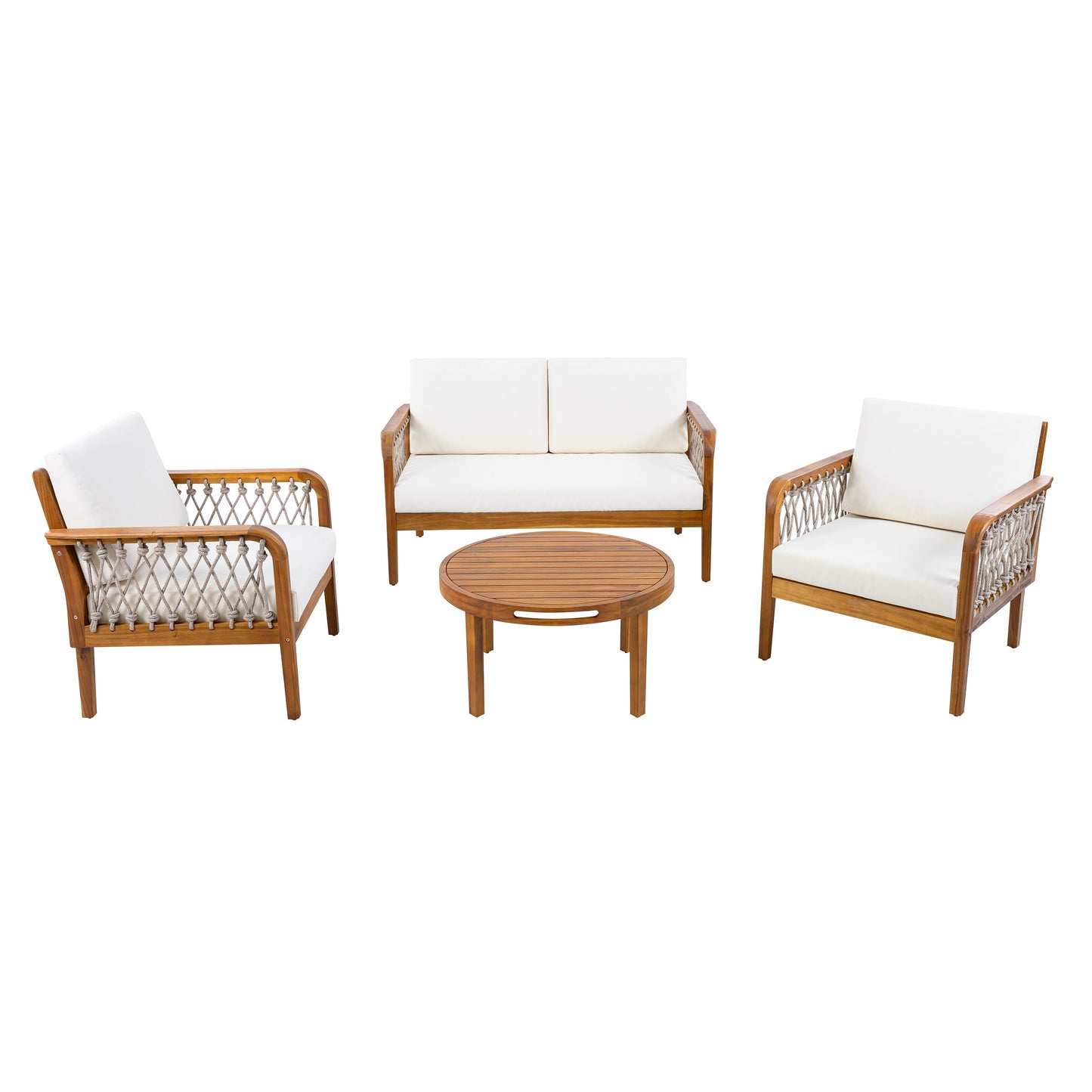 Acacia Wood Outdoor Patio Furniture and Cushions