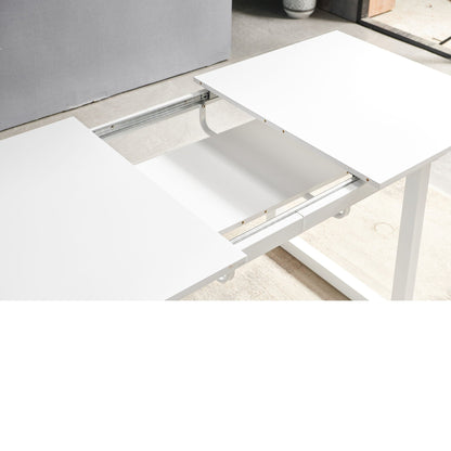 Modern Dining Table with Metal Legs and Firm Top