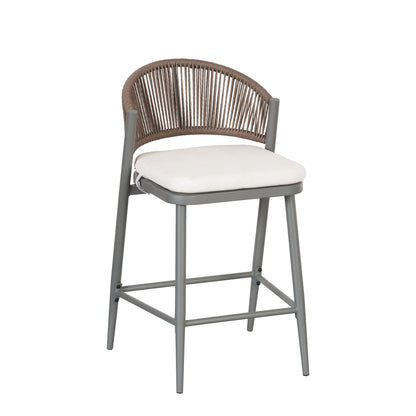 Outdoor Counter Stools with Wicker and Metal