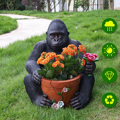 Chimpanzee Flower Pot and Outdoor Sculpture