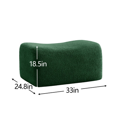 Soft Teddy Fabric Boneless Sectional Sofa