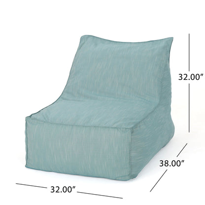 Water resistant fabric bean bag chair with foam filling, Ettie Collection teal by HouseOfZazla on Tampa Home & Garden Store