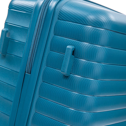 4-piece hard shell luggage set blue by HouseOfZazla with spinner wheels on Tampa Home & Garden Store