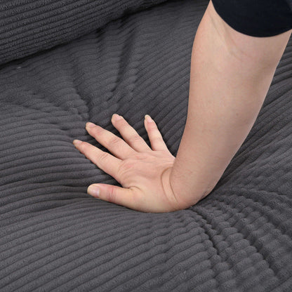 Modern Upholstered Three Seater Sofa and Pillows