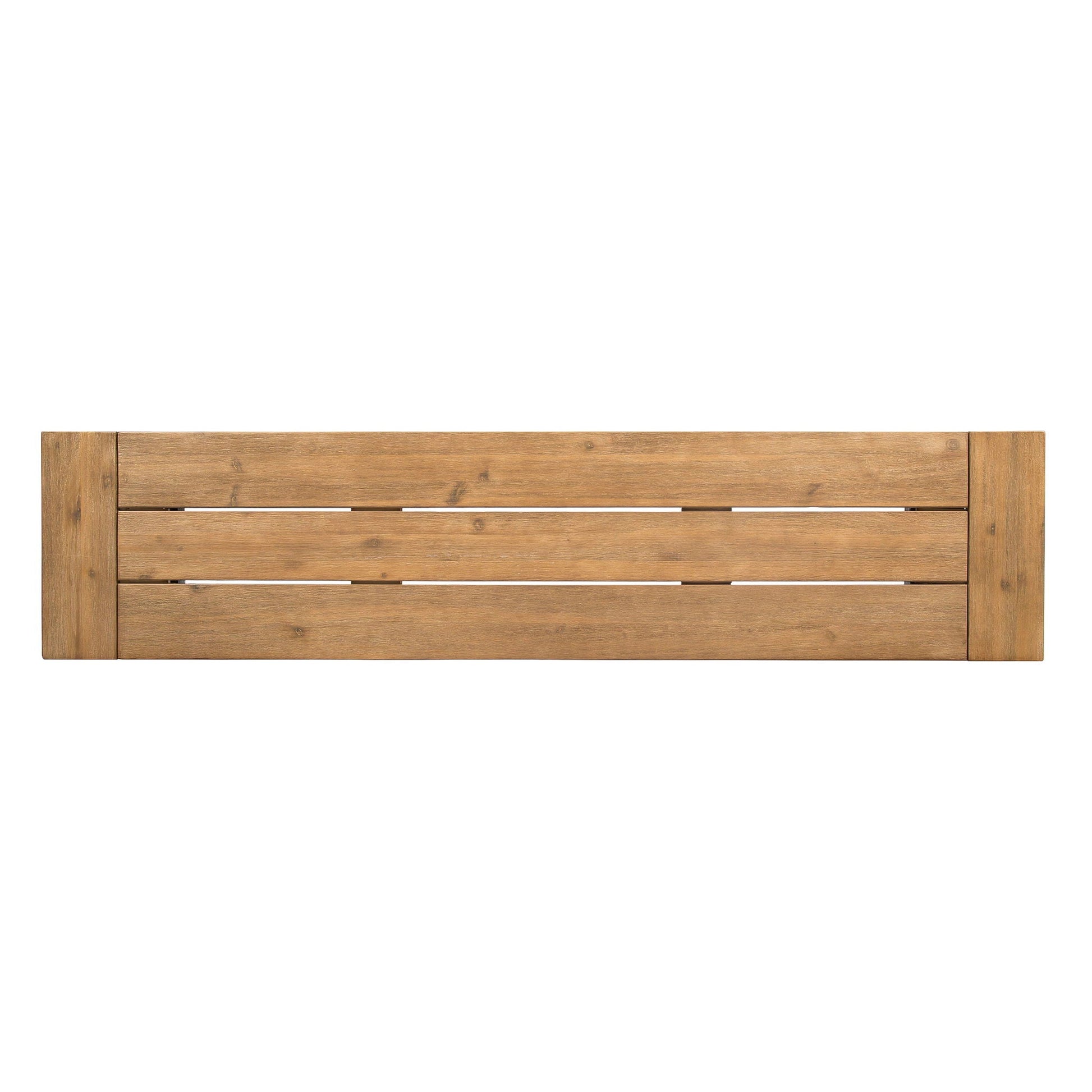 Outdoor bench with slat panel design and acacia wood frame by HouseOfZazla on Tampa Home & Garden Store