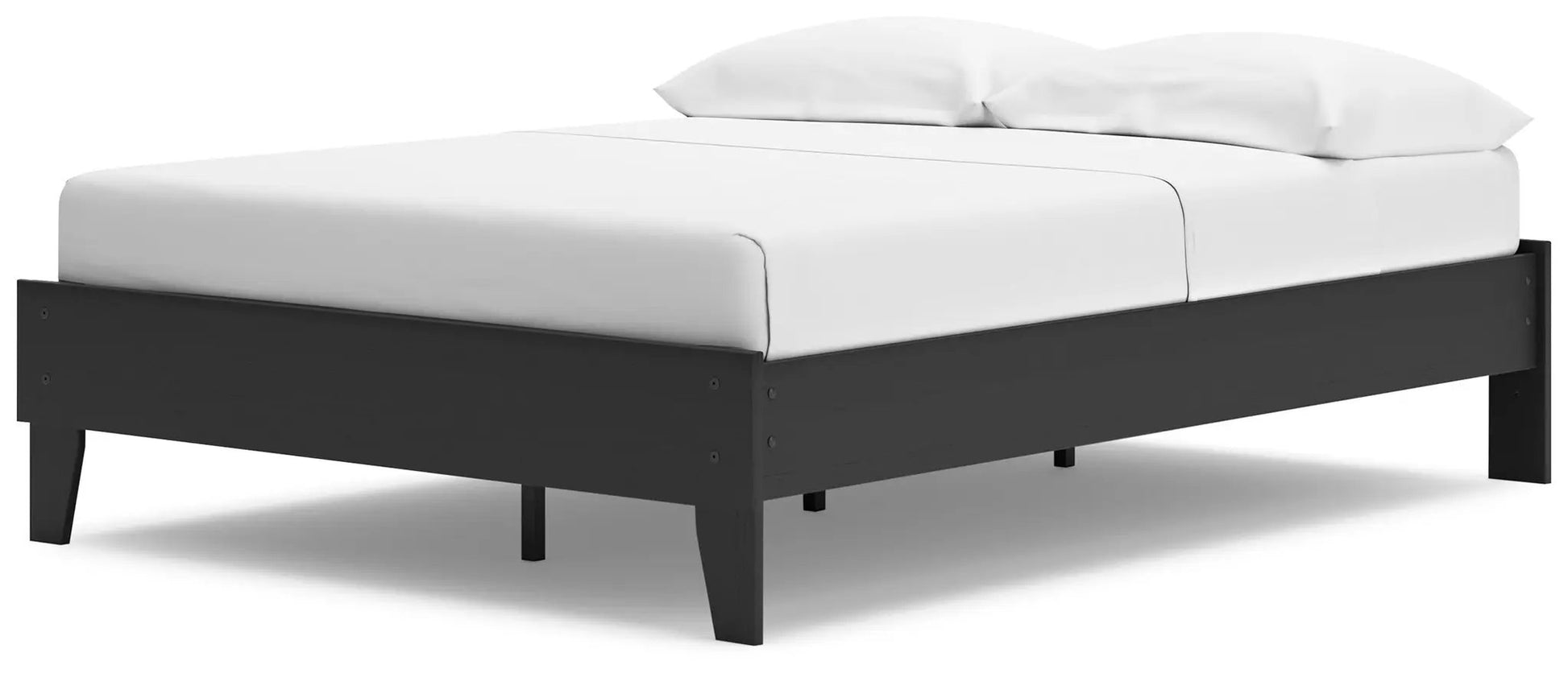 Socalle platform bed in dark espresso wood with clean lines and frame on Tampa Home & Garden Store