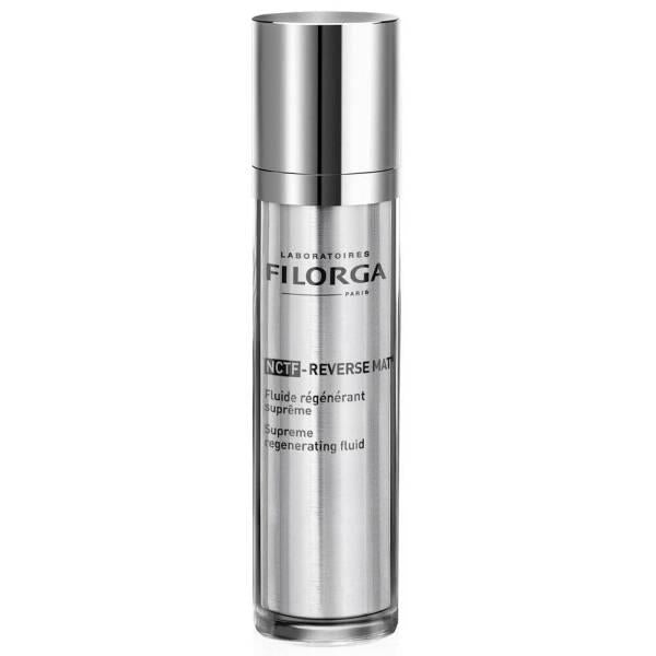 Filorga NCTF Reverse Mat Supreme regenerating fluid serum, silver bottle, matte finish on Tampa Home & Garden Store