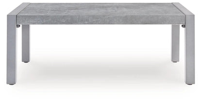 Hurley Park Table Outdoor Aluminum Frame Stone