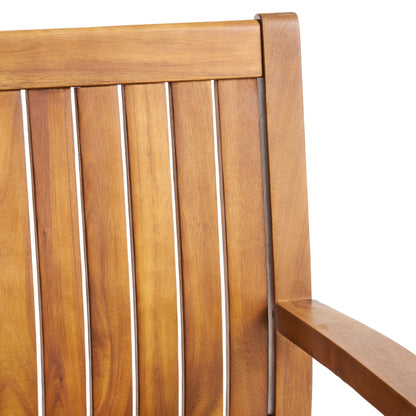 the Acacia Outdoor Dining Chairs and Slat Panels